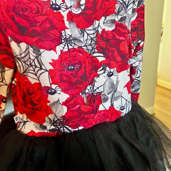 Bums and Roses Bamboo Halloween Floral Girls Tutu Dress 2T - Picture 4 of 7